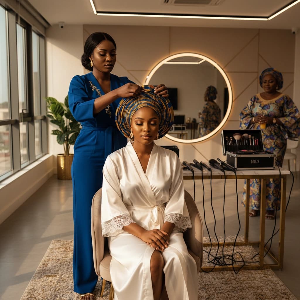 Gele Tying at Home